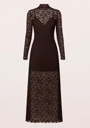 Claire - Brown two-layers maxi dress