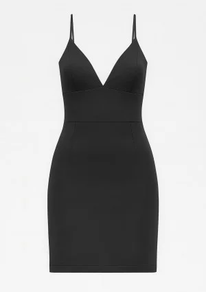 Claire - Black two-layers maxi dress