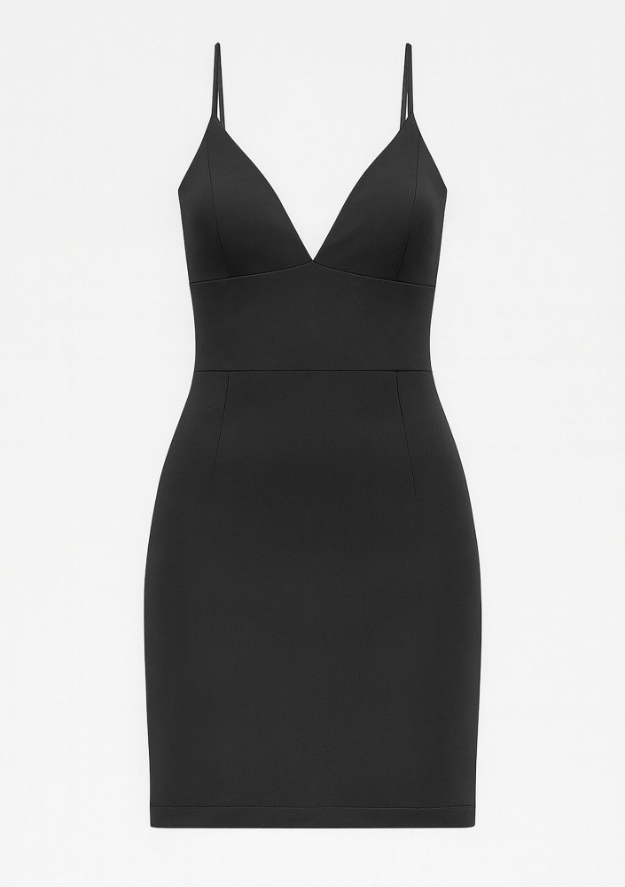 Claire - Black two-layers maxi dress