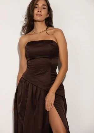 Muse - Brown corset dress