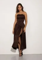 Muse - Brown corset dress