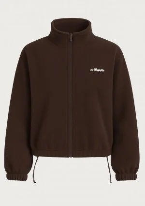 Glide - Bluza na zamek z miękkiego mikropolaru Brązowa