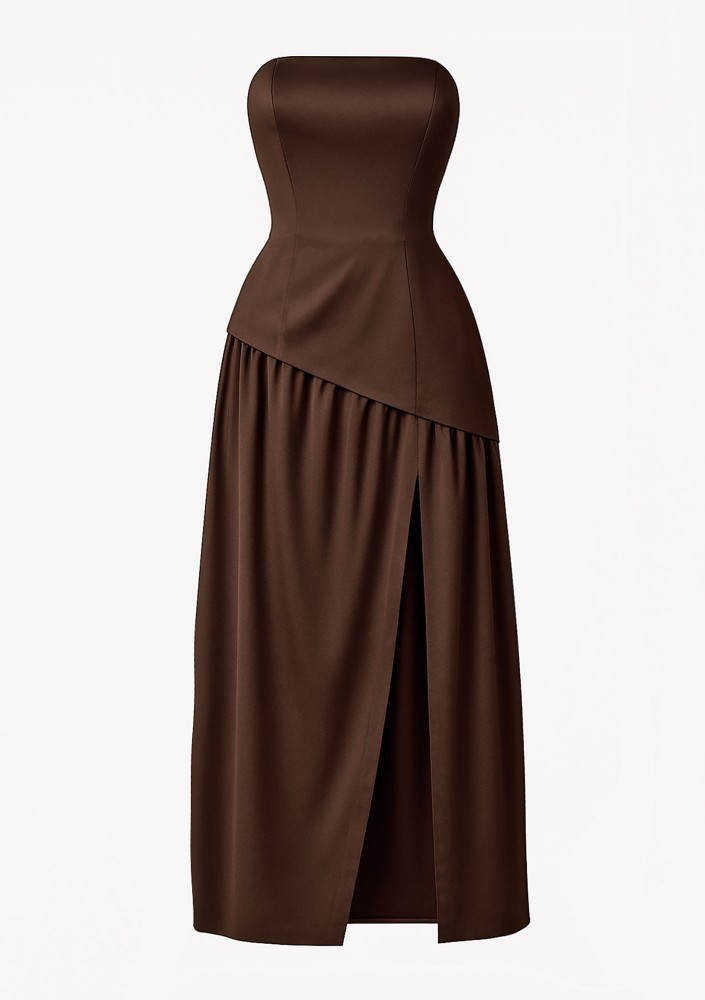 Muse - Brown corset dress