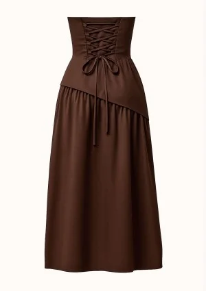 Muse - Brown corset dress