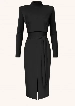 Lucia - Black midi dress