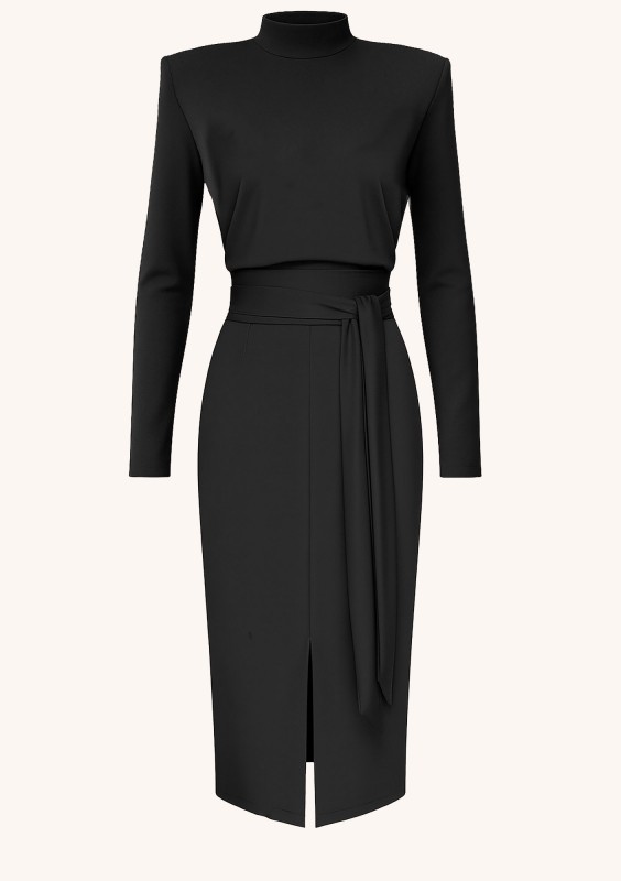 Lucia - Black midi dress