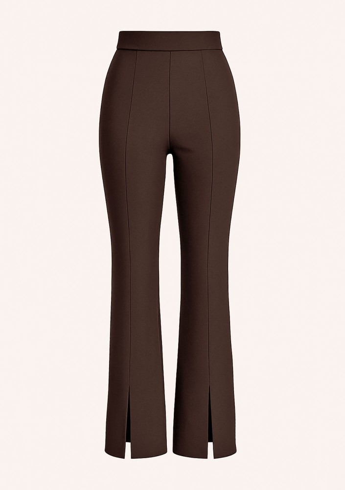 Deni - Brown fitted trousers