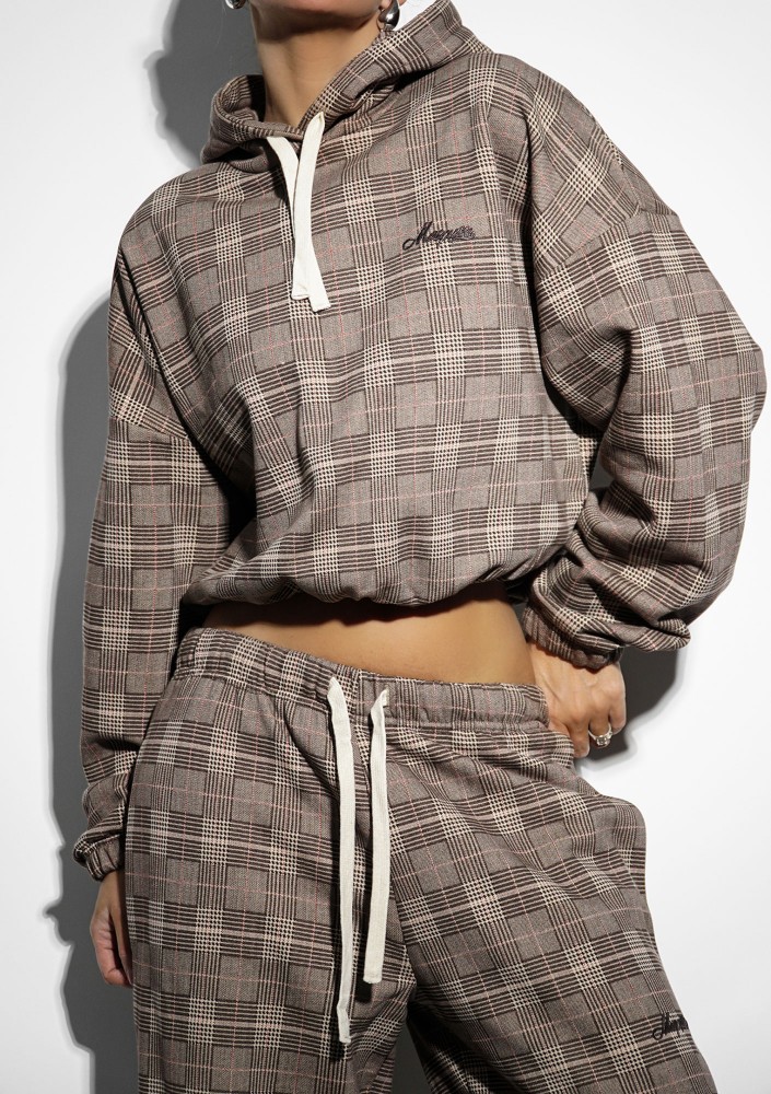 Clyde - Oversized checked hoodie