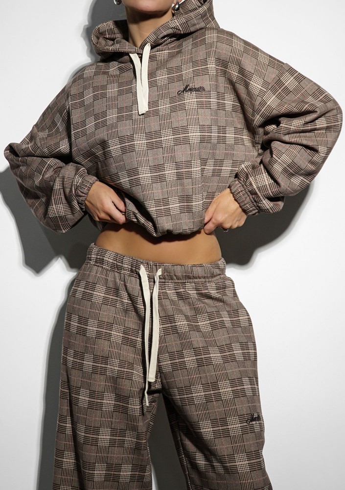 Clyde - Oversized checked hoodie