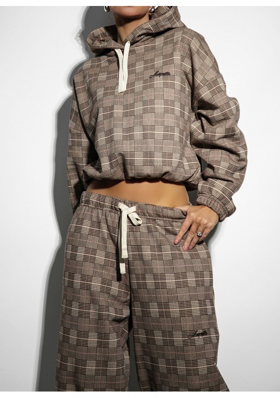 Clyde - Bluza w kratę z haftowanym logiem