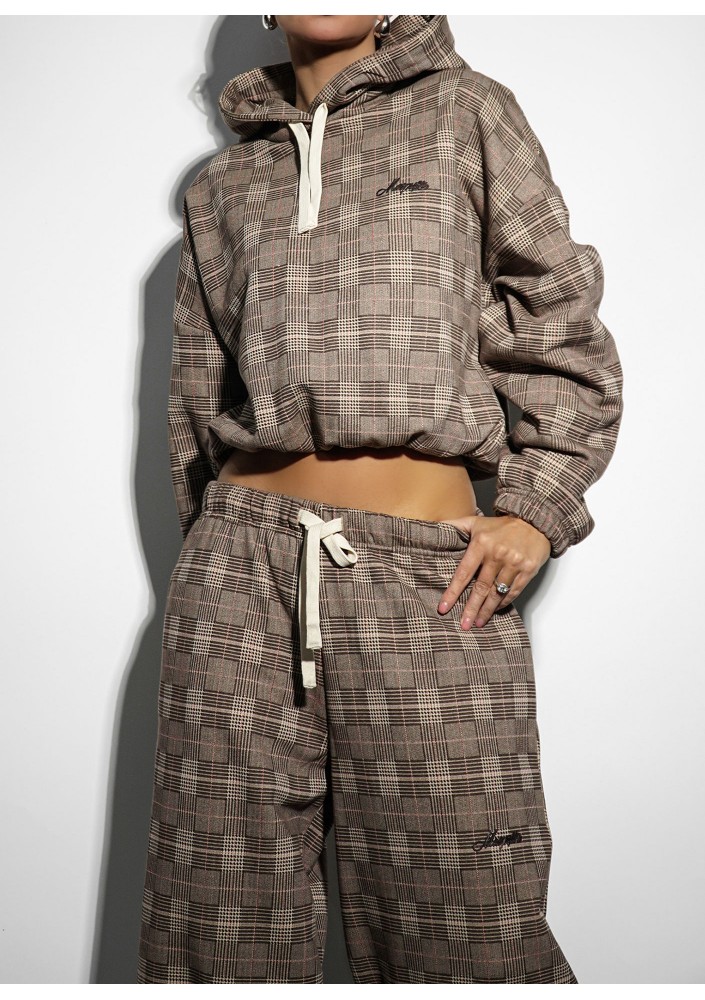 Clyde - Oversized checked hoodie