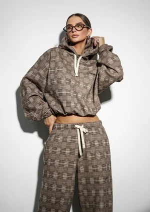 Clyde - Oversized checked hoodie