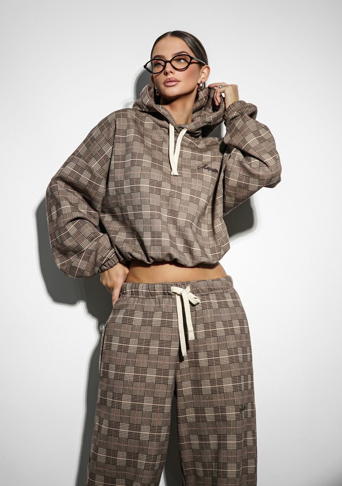 Clyde - Oversized checked hoodie