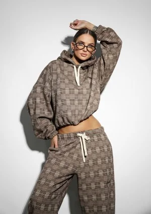 Clyde - Oversized checked hoodie