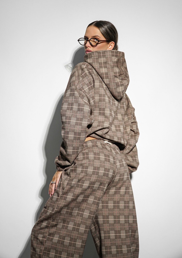 Clyde - Oversized checked hoodie