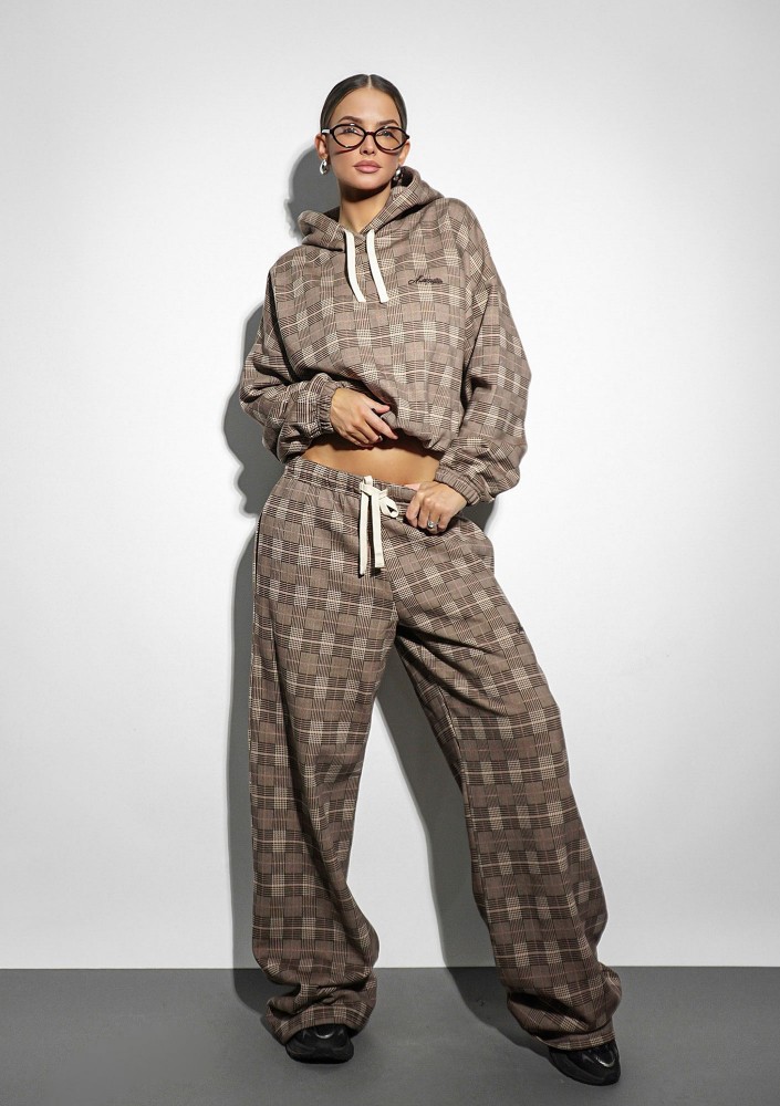 Clyde - Checked sweatpants