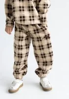 Loom - Kids beige checked sweatpants