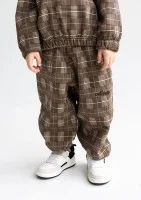 Loom - Kids brown checked sweatpants