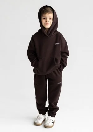 Pure - Dark chocolate brown kids hoodie