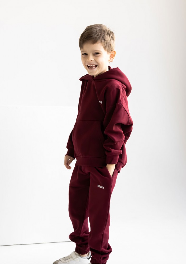 Pure - Deep cherry red kids hoodie