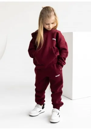 Pure - Kids sweatpants Deep Cherry