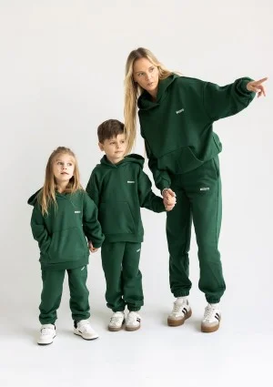 Pure - Hunter green kids hoodie