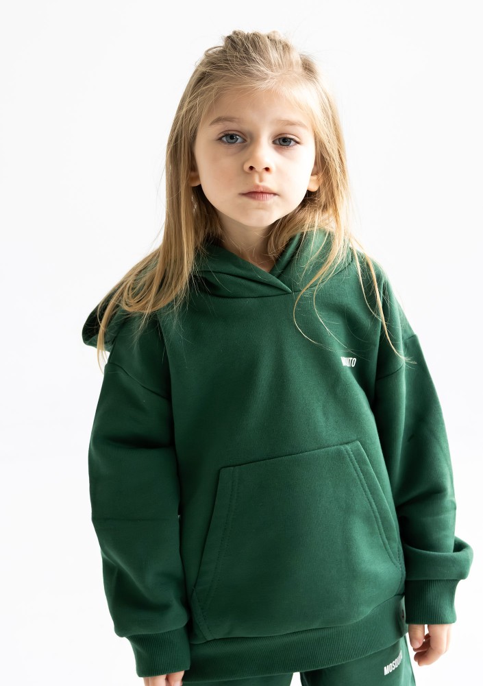 Pure - Hunter green kids hoodie