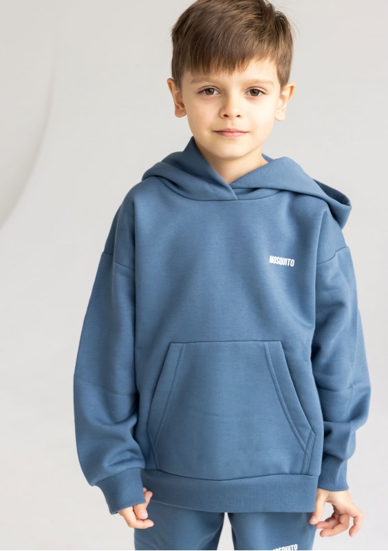 Pure - Retro blue kids hoodie