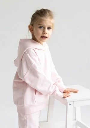 Pure - Bluza dziecięca z kapturem Pastel Pink