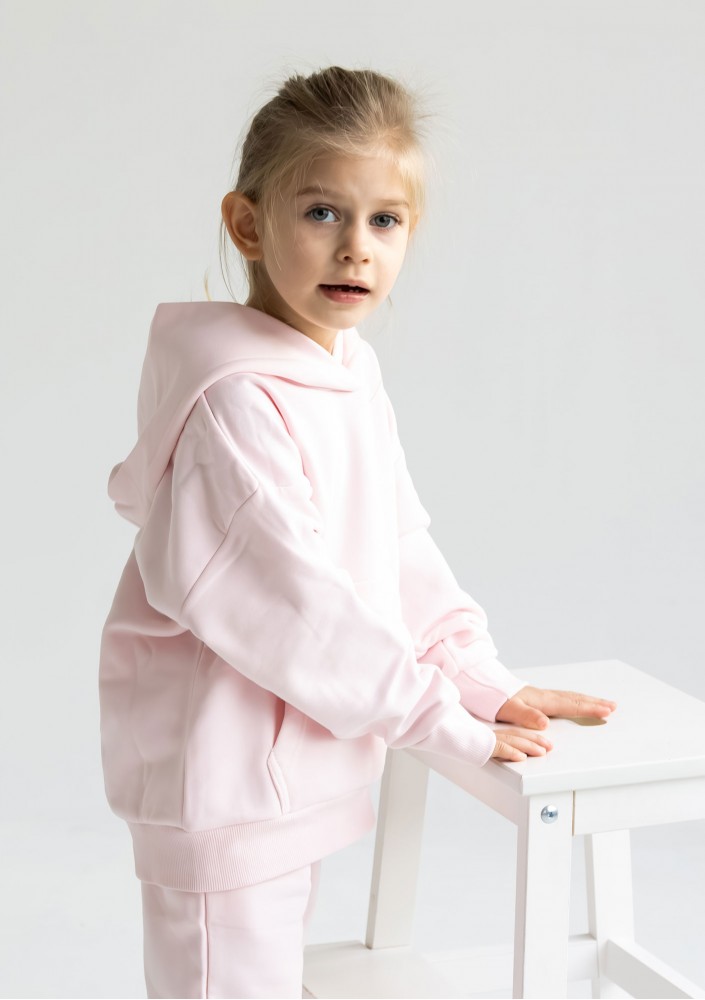 Pure - Bluza dziecięca z kapturem Pastel Pink