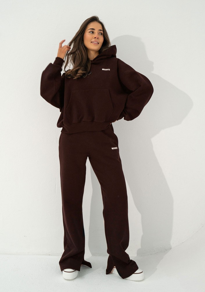 Levi - Bluza kangurka z reglanowym rękawem Dark Chocolate