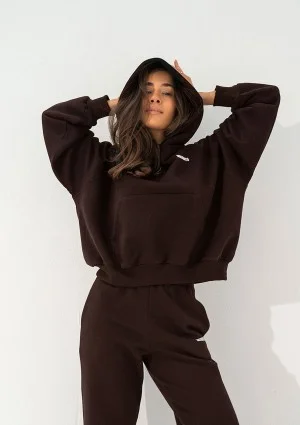 Levi - Dark chocolate brown hoodie
