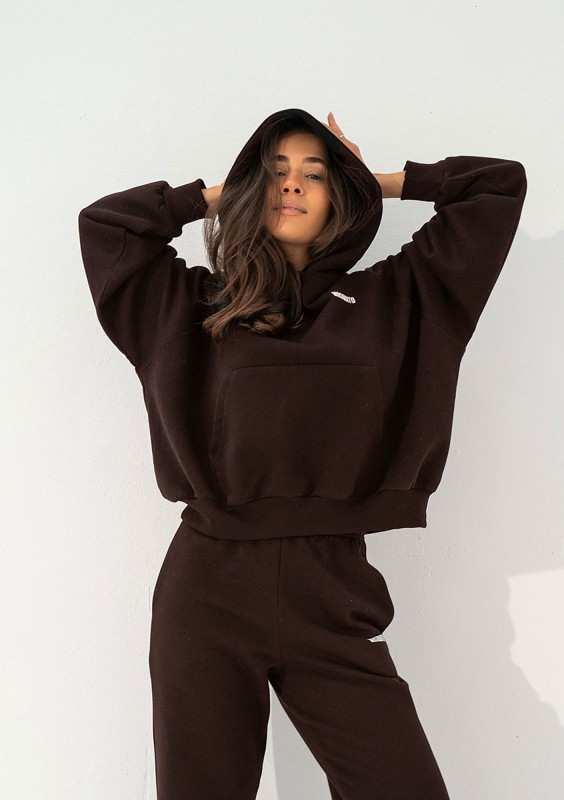 Levi - Dark chocolate brown hoodie