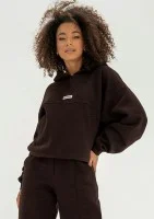 Camp - Bluza z kapturem i naszywką logo Dark Chocolate