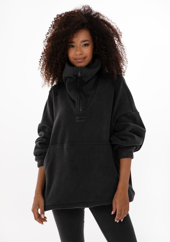 Yale Zip - Bluza oversize z mikropolaru Czarna