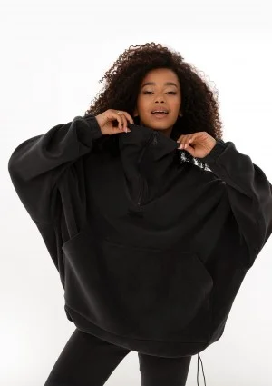 Yale Zip - Bluza oversize z mikropolaru Czarna