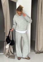 Milu - Sweter z warkoczowym splotem Grey