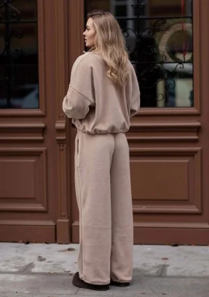 Glide - Bluza na zamek z miękkiego mikropolaru Latte