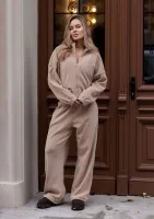 Glide - Latte beige microfleece pants