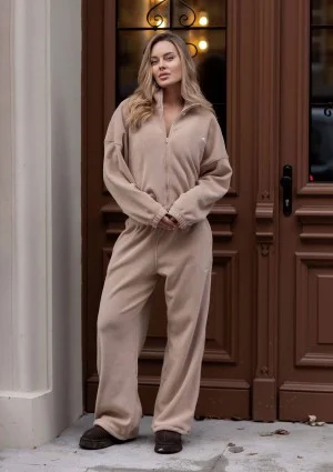 Glide - Latte beige microfleece pants