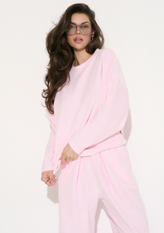 Halo - Pastel pink velvet longsleeve