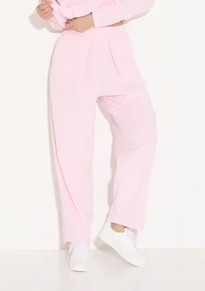 Halo - Spodnie welurowe Pastel Pink