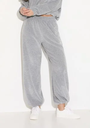 Lush - Melange grey velvet sweatpants