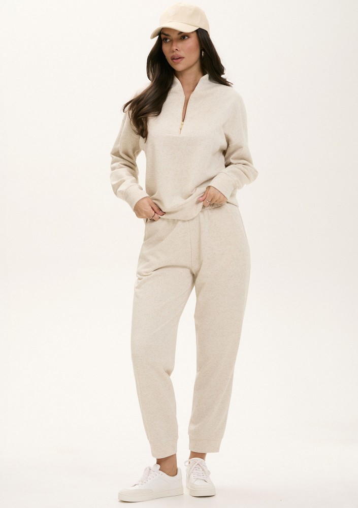 Court - Bluza zip up Beige Melange