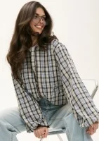 Cane - Light blue and grey checked bomber jacket