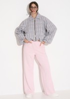 Cane - Grey and pink checked bomber jacket