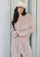 Halo - Longsleeve welurowy Latte