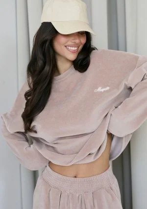 Halo - Latte beige velvet longsleeve