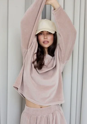 Halo - Latte beige velvet longsleeve