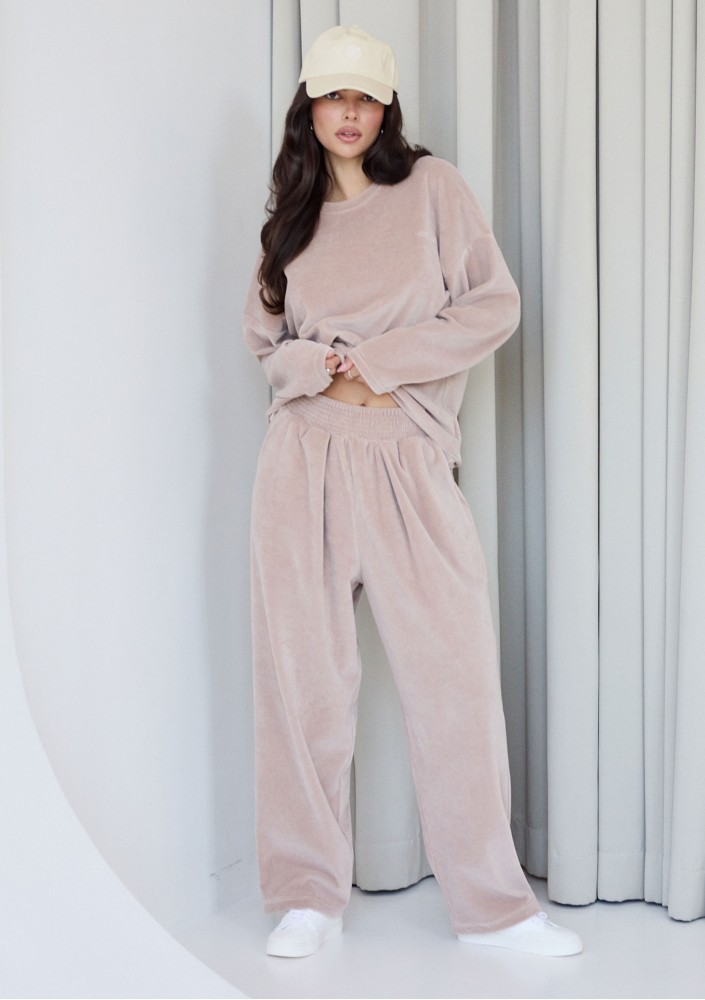 Halo - Latte beige velvet longsleeve